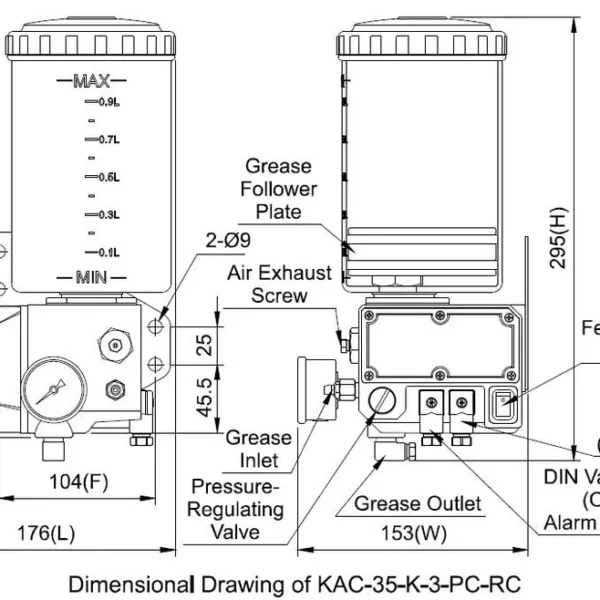Bơm mỡ loại điện trở KAC/KACP