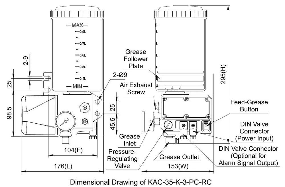 Bơm mỡ loại điện trở KAC/KACP