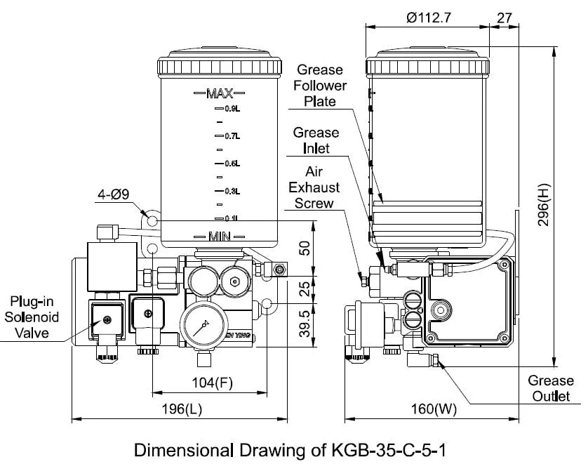 Bơm mỡ loại giảm áp KGB/KGBP (điện/khí nén)