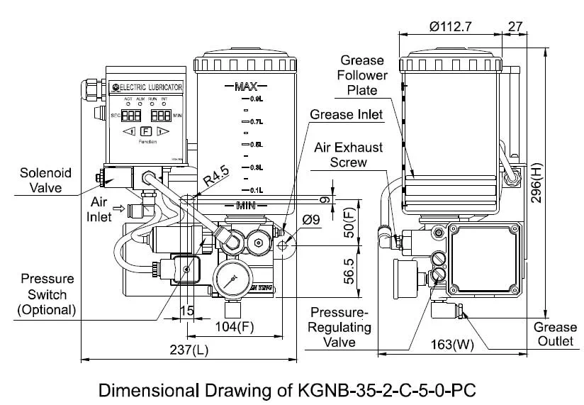 Bơm mỡ loại giảm áp KGNB/KGNBP (điện/khí nén, hẹn giờ)