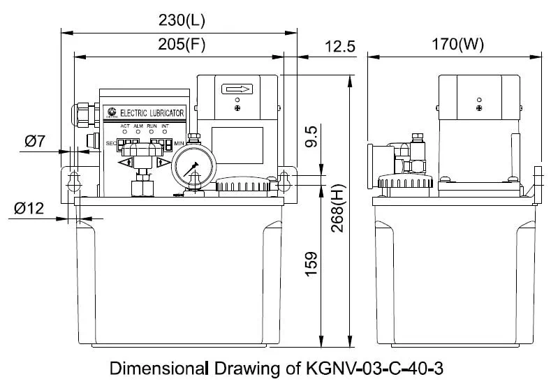 Bơm mỡ lỏng điện loại điện trở KGNV (hẹn giờ)