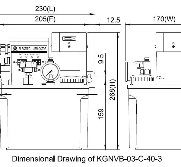 Bơm mỡ lỏng điện loại giảm áp KGNVB (hẹn giờ)