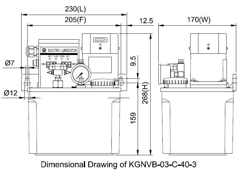 Bơm mỡ lỏng điện loại giảm áp KGNVB (hẹn giờ)