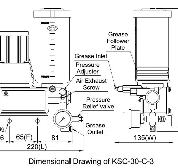 Bơm mỡ loại điện trở KSC (điều khiển PLC)